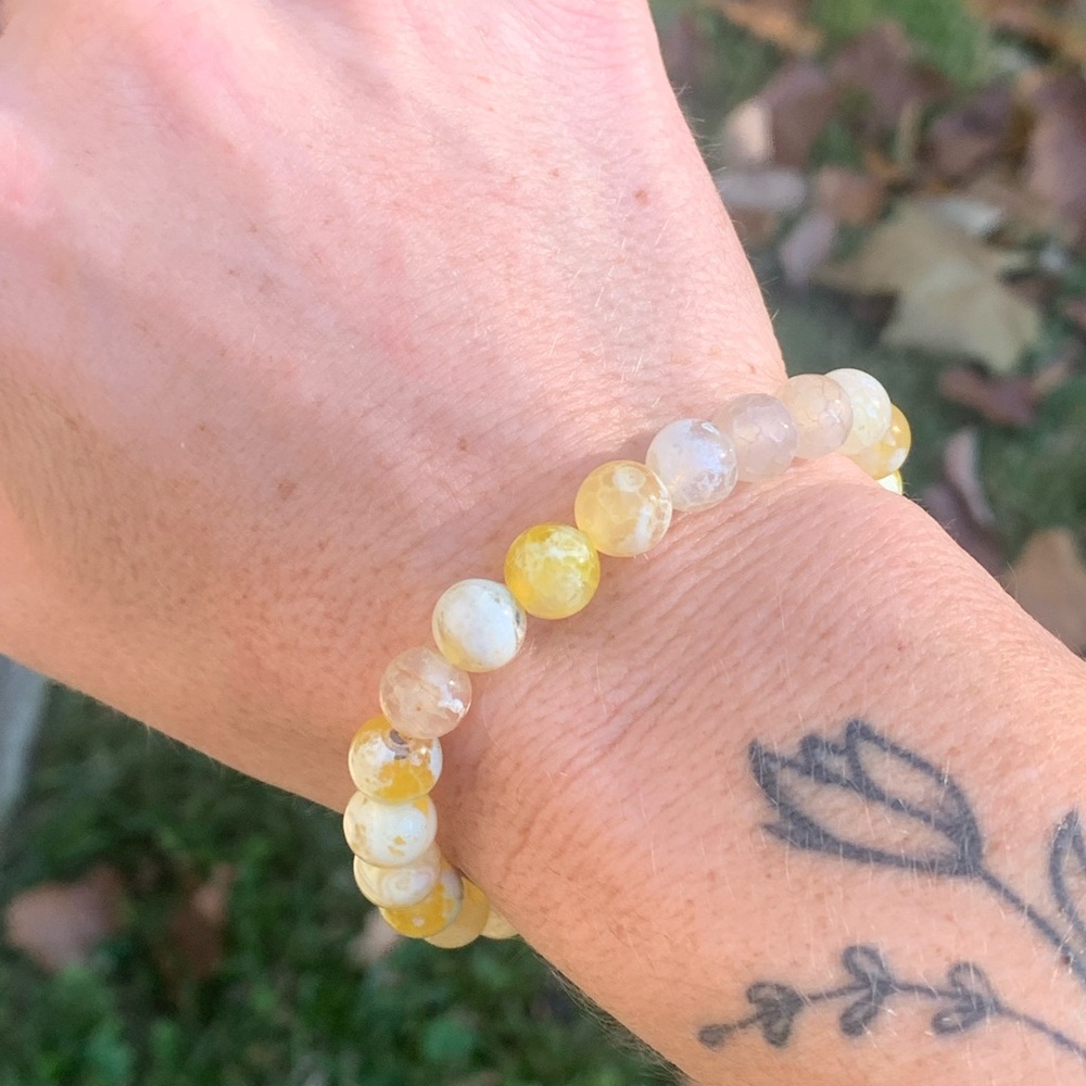 Yellow agate bracelet - Picture 5 of 6